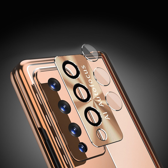 Чохол із склом для Samsung Galaxy Z Fold 4 5G, Premium Alloy, Gold