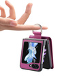 Чехол для Samsung Galaxy Z Flip7 FE / Z Flip6, Card Slot Ring Case, фиолетовый