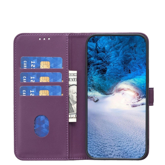 Чохол-сумка для Xiaomi Redmi Note 13 Pro 4G / Xiaomi Redmi Note 14S / Xiaomi Poco M6 Pro 4G, BINFEN Wallet, темно-фіолетовий
