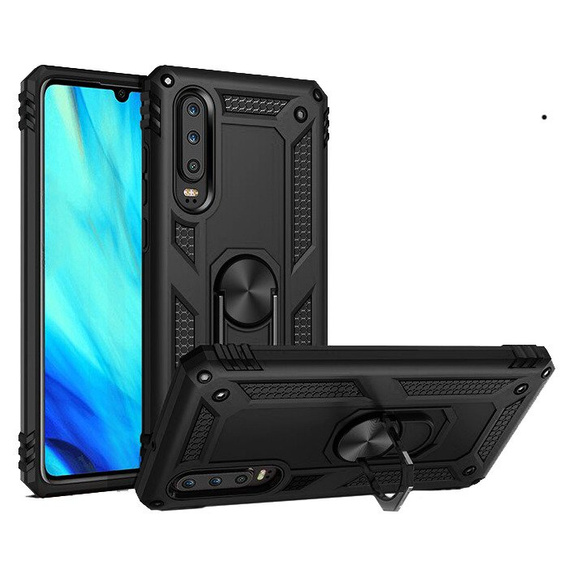 Броньований Чoхол до Huawei P30, Nox Case Ring, чорний