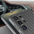 Чoхол до Samsung Galaxy S25 Ultra, GKK Woven Leather, сірий