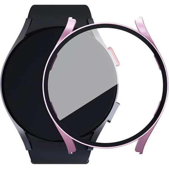 Силиконовый футляр со встроенным защитным стеклом до Galaxy Watch5 44mm, Rose Gold