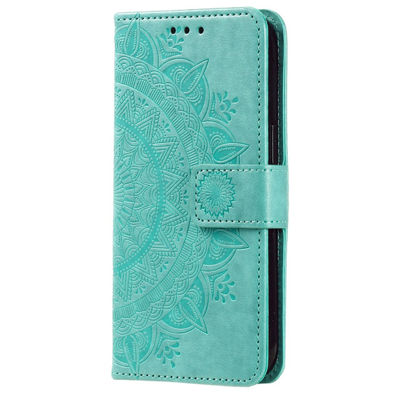 Чохол-книжка для Samsung Galaxy A25 5G, Mandala Flower, зелений + скло 9H