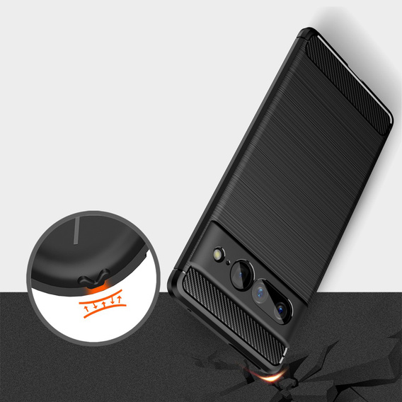 Чехол до Google Pixel 7 Pro, Carbon, чёрный