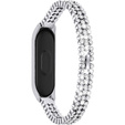 Браслет Rhinestone Decor до Xiaomi Mi Band 5 - Silver