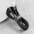 BASEUS Cafule Кабель Type-C 3A 0.5M - Black/Grey
