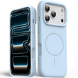 Силіконовий чохол для iPhone 17 Pro, для MagSafe, протиударний, синій