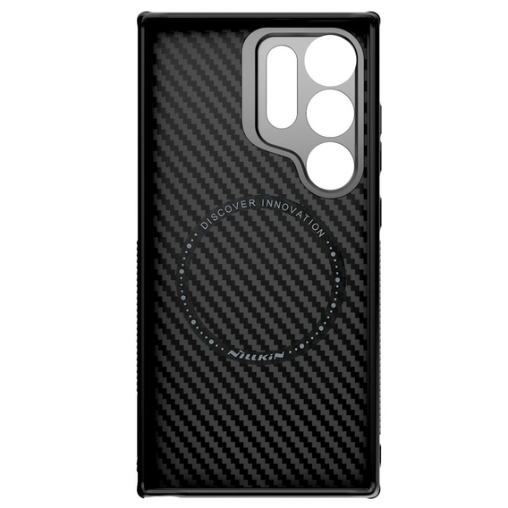 Чехол для Samsung Galaxy S24 Ultra, бронированный Nillkin, Carboprof Case, для Magsafe, чёрный