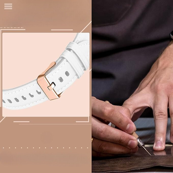 Кожаный ремешок для Samsung Galaxy Watch 42mm - White