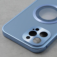 Чехол для iPhone 12 Pro, Dual Glass, для Magsafe, синий