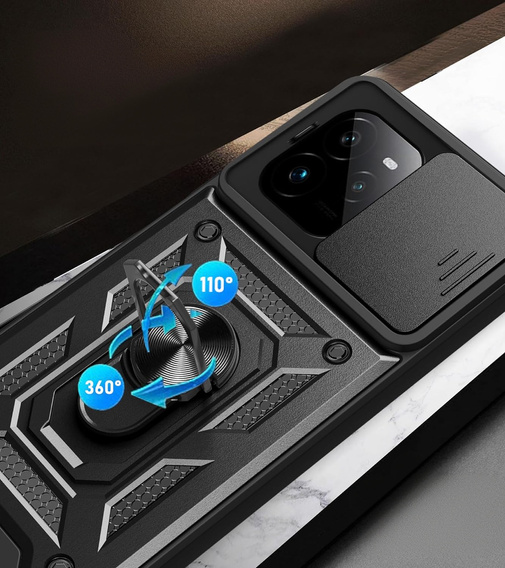 Чехол NOX Camera Slide Realme GT 7 Pro, CamShield Slide, чёрный