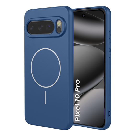 Силиконовый чехол для Google Pixel 10 / 10 Pro, для MagSafe, синий