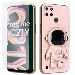 Чехол Electro Case Astronaut для Realme C21Y/C25Y, розовый
