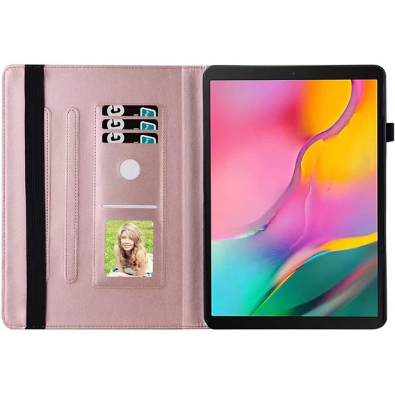 Чехол до Lenovo Tab M9, Wallet Pen Slot, butterflies, коричневый