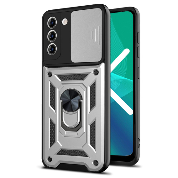Чохол NOX Camera Slide Samsung Galaxy S23 Plus, CamShield Slide, срібло