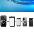 Водонепроникний чохол IP68 для iPhone 16 Pro, SHELLBOX MagSafe, чорний