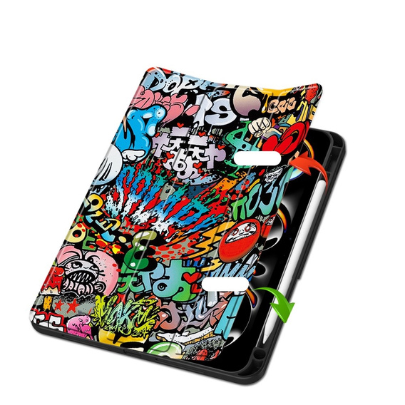 Чехол для iPad Pro 11 2024, Smartcase, graffiti