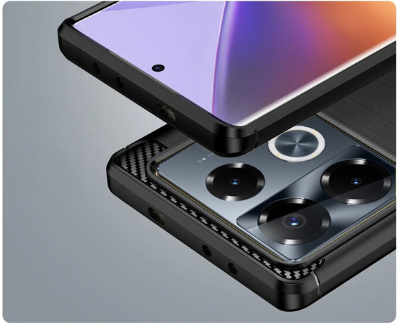 Чoхол до Infinix Note 40 Pro Plus, Carbon, чорний