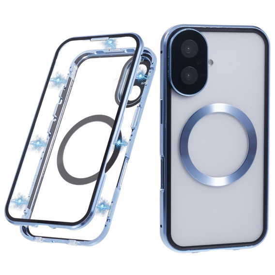 Магнітний чохол Dual Glass MagSafe для iPhone 16, м'яти