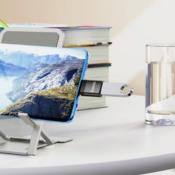 Адептер HOCO - USB-C TYPE-C на Lightning, Black