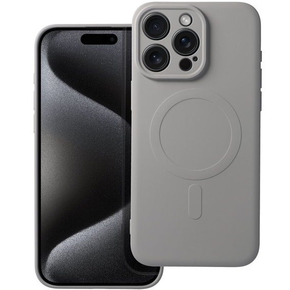 ERBORD Силіконовий чохол для iPhone 15 Pro Max, титановий сірий