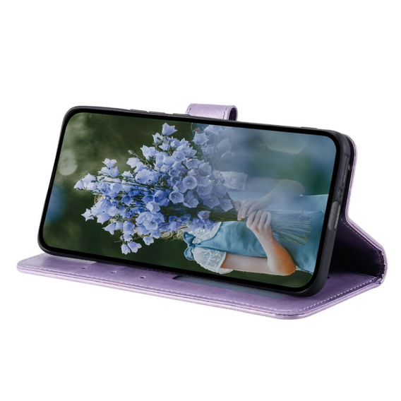 Чохол-книжка для Motorola Moto E13, Mandala Flower, фіолетовий