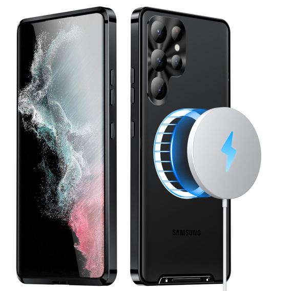 Захисний чохол для камери Samsung Galaxy S23 Ultra, CamShield MagSafe, прозорий / чорний