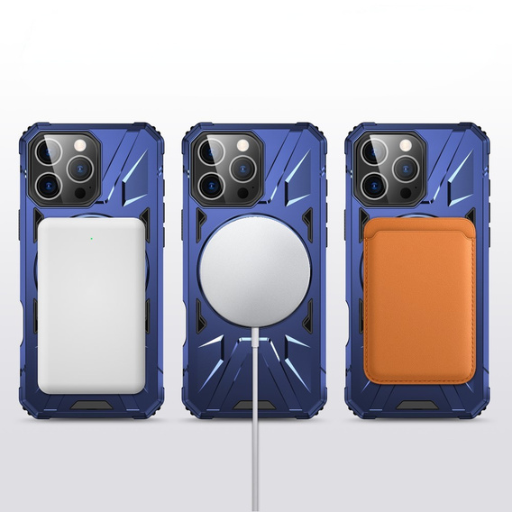 Чохол для iPhone 16 Pro, броньований з підставкою та ручкою, м'яти