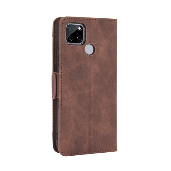 Откидной чехол для Oppo A15 / A15S, Card Slot, коричневый
