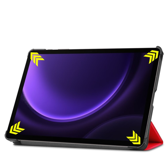 Чехол для Samsung Galaxy Tab S9 FE, Tri-fold, красный