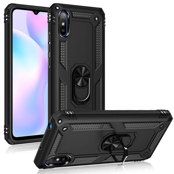 Броньований Чoхол до Xiaomi Redmi 9A, Nox Case Ring, чорний