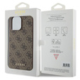 Чехол GUESS до iPhone 15 Pro Max, 4G Metal Gold Logo, коричневый