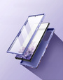 Чoхол до Samsung Galaxy S22 Ultra, Suritch Full Body Marble, фіолетовий