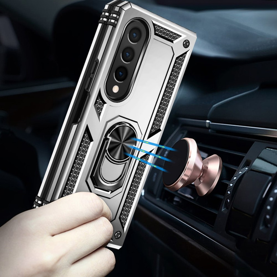 Броньований Чoхол до Samsung Galaxy Z Fold 4 5G, Nox Case Ring, сріблястий