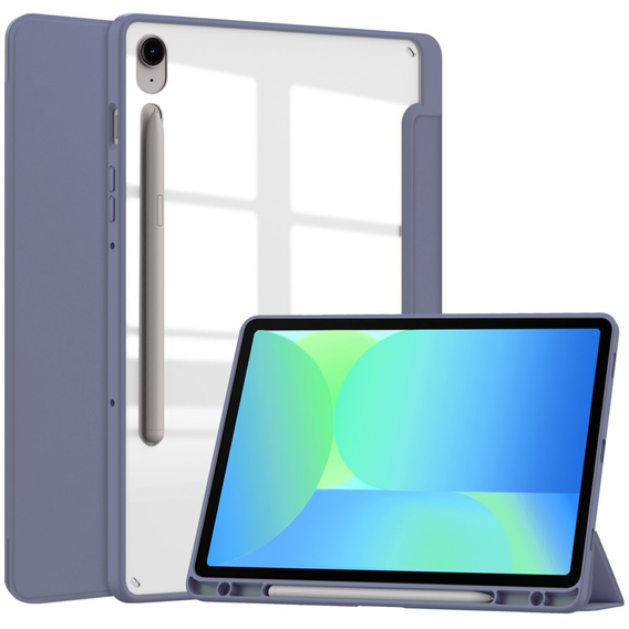 Чехол для Samsung Galaxy Tab S10 FE+ Plus, Smartcase Hybrid, с местом для стилуса, фиолетовый