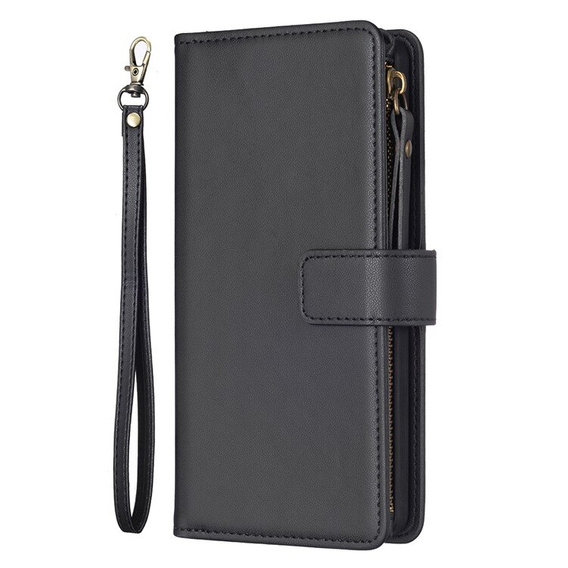 Откидной чехол для Xiaomi Redmi 13C / Poco C65, Wallet Zipper Pocket, чёрный