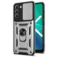 Чохол NOX Camera Slide Samsung Galaxy S21 FE, CamShield Slide, срібло