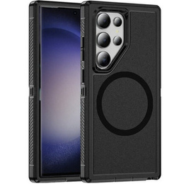 Чехол с рамкой для Samsung Galaxy S23 Ultra, для MagSafe, чёрный