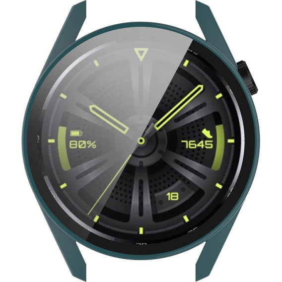 2в1 чохол та захисне скло для годинника Huawei Watch GT 3 42mm, Case, Green