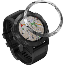 Накладка на безель для Garmin Fenix 6 / 6 Pro / 6 Sapphire, Silver/Black