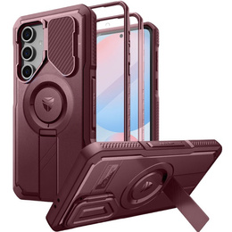 Броньований чохол для Samsung Galaxy S24 FE, Dexnor Full Body (Two Frames), рожевий