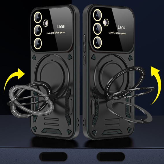 Бронированный чехол для Samsung Galaxy A55 5G, Magnetic Ring, чёрный