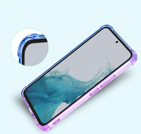 Чохол для Samsung Galaxy M55 5G, Gradient Dropproof, Фіолетовий / синій