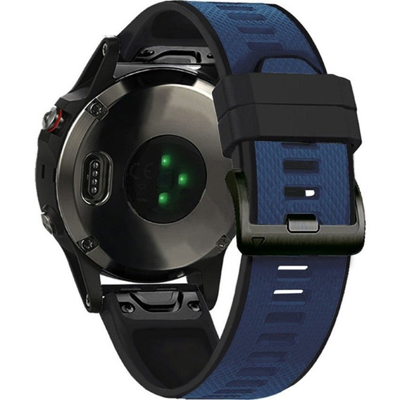 Силиконовый ремешок для Garmin Fenix 5/6/7 Forerunner 945/935, Dark Blue / Black