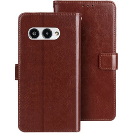 Откидной чехол для T Phone 3 5G, Crazy Horse Wallet, коричневый