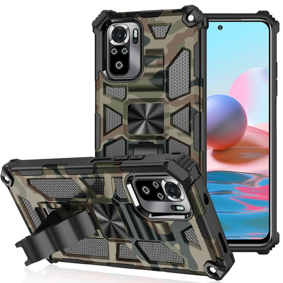Чехол до Xiaomi Redmi Note 10/ 10S, Armor Kickstand, зелёный