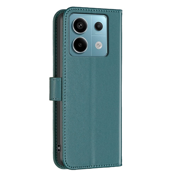 Откидной чехол для Xiaomi Redmi Note 13 Pro 4G / Xiaomi Redmi Note 14S / Xiaomi Poco M6 Pro 4G, BINFEN Wallet, зелёный