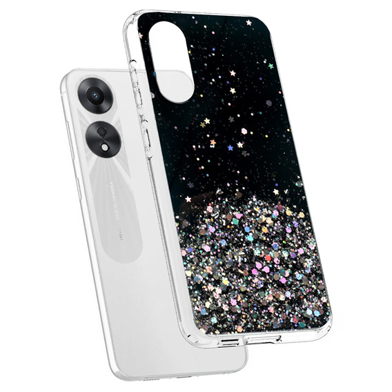 Чoхол до Oppo A78 5G, Glittery, чорний