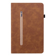 Чoхол до Lenovo Tab P11 Gen 2, Wallet Pen Slot, коричневий