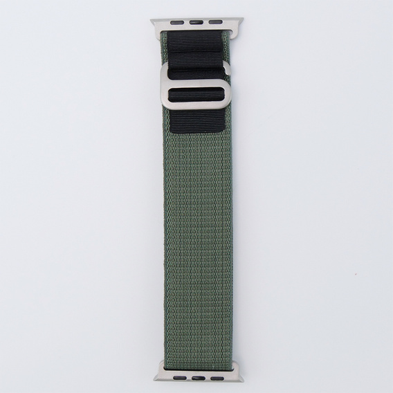 Нейлоновый ремешок для Apple Watch 1/2/3/4/5/6/7/8/SE/ULTRA 42/44/45/49 мм, зелёная / чёрный